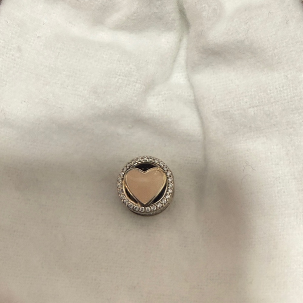 Elegant Heart-Shaped Pink and Silver Pendant